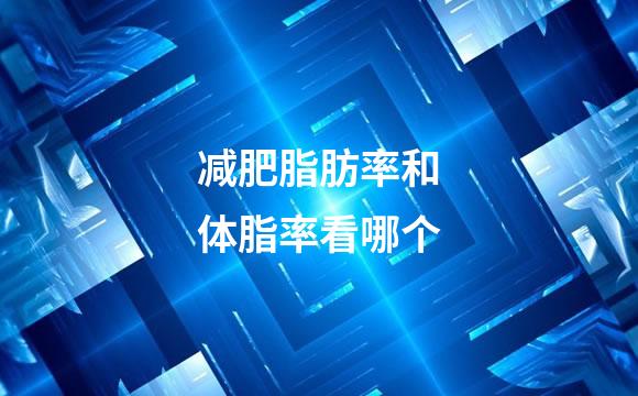 减肥脂肪率和体脂率看哪个